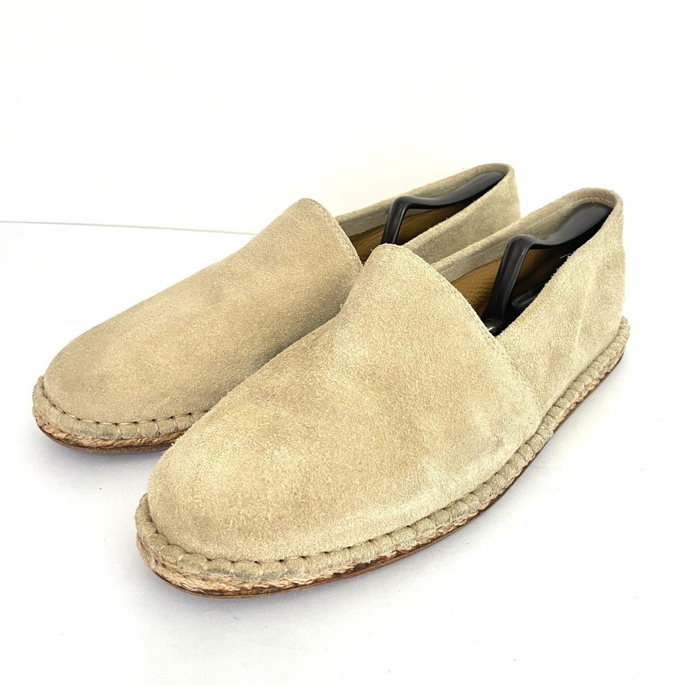 Billy Reid Mens Suede Espadrille Loafers Sand Beige Made in Italy Size 12 Beach